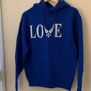 Classic Blue Love Graphic Hoodie